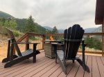 Enjoy the mountain views and fire table off the suite deck